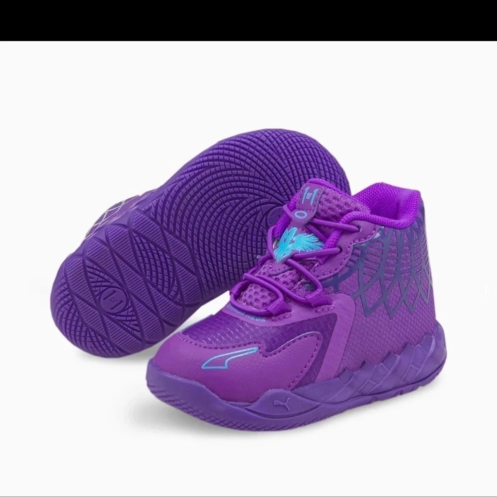 Puma LaMelo Ball Purple Tennis Shoes MB.01 NIB Toddler Size 5c.